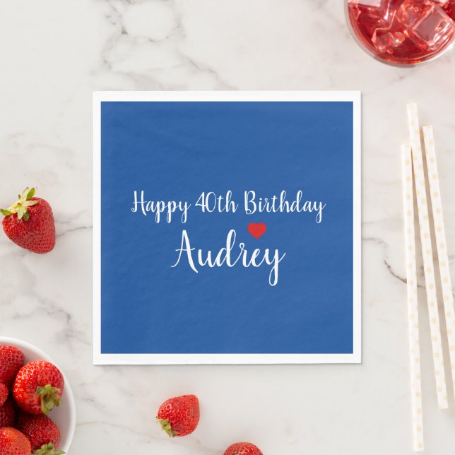 Happy Birthday Personalised Napkin (Insitu)