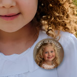 Happy Birthday Personalised Photo, Name and Age  6 Cm Round Badge<br><div class="desc">Personalise this birthday button by adding your child's picture,  name and birthday age to this Happy Birthday button in the customise area. Super cute for guests to wear at someone's birthday party. Also helps identify who is part of the birthday party if out in public.</div>