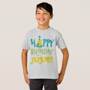 Happy Birthday Personalised Polka Dot Party Hat T-Shirt