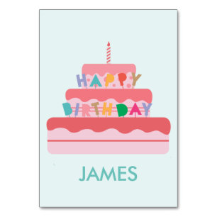 Happy Birthday Personalized Table Card