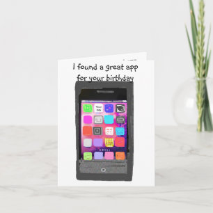 Happy Birthday Phone App Humour Card