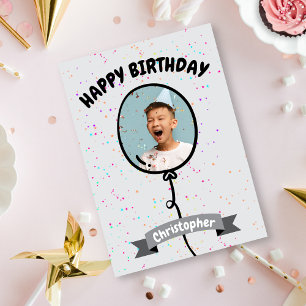 Happy Birthday Photo Balloon Card