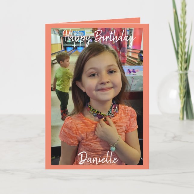 Happy Birthday Photo Card (Front)