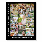 Happy Birthday Photo Collage 31 Picture Party Sign