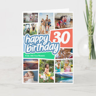 Happy Birthday Photo Collage Card
