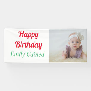 Happy Birthday Photo Colourful Candles Banner
