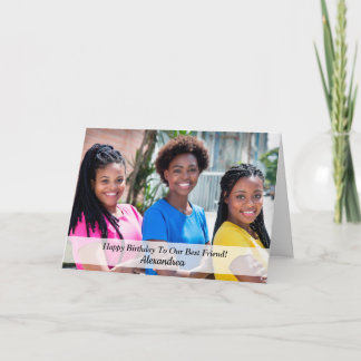 Happy Birthday Photo Girlfriend Buddy Personalise Card