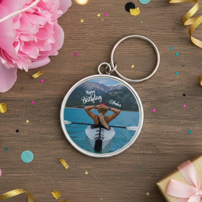 Happy Birthday Photo Keychain (Happy Birthday Photo Keychain)