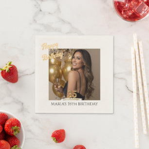 Happy Birthday Photo Personalized birthday trends Napkin
