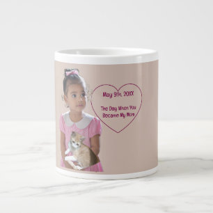 Happy Birthday Photos Cat & Mum Large Coffee Mug