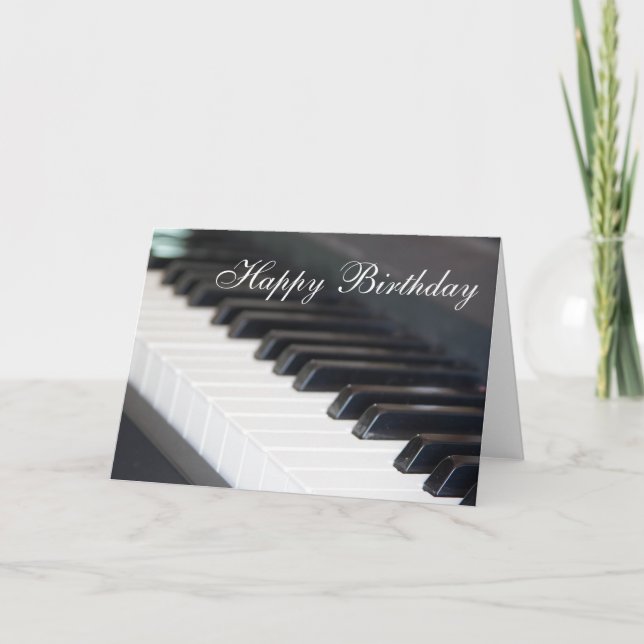 Happy Birthday Piano Card (Front)