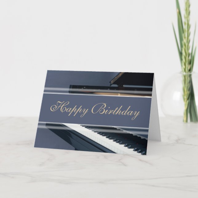 Happy Birthday - Piano Card (Front)