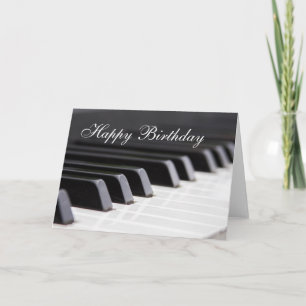 Happy Birthday Piano Greeting Card