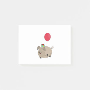 Happy Birthday Pig Post-it Notes