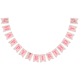 Happy Birthday Pink Axololt for Axololt Party Bunting