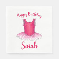 Happy Birthday Pink Ballet Dance Ballerina Tutu