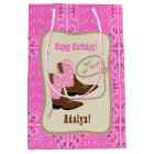 Happy Birthday Pink Cowgirl Boots & Bandanna