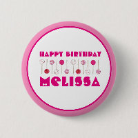 Happy Birthday Pink Frosted Cake Pops Party Favour