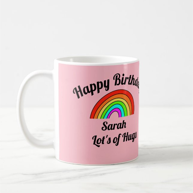  Happy Birthday Pink Mug  (Left)