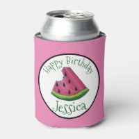 Happy Birthday Pink Watermelon Slice Fruit Picnic