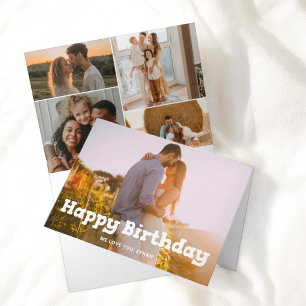 Happy Birthday Playful Bold Photo Card