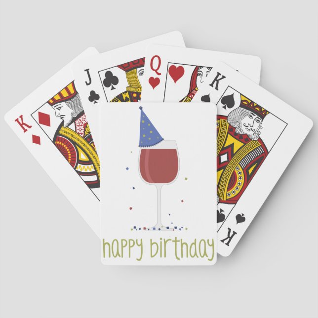 Happy Birthday Playing Cards (Back)