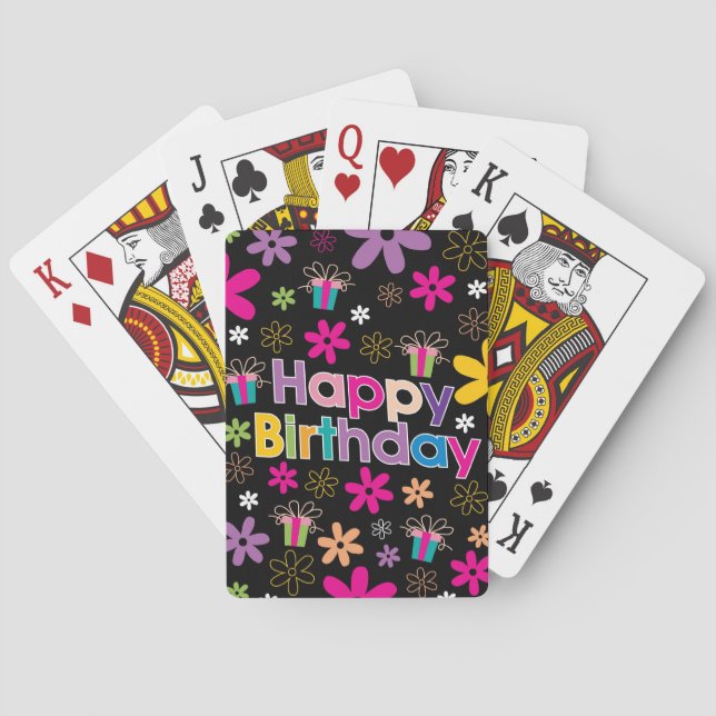 Happy Birthday Playing Cards (Back)