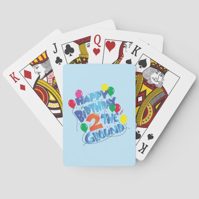 Happy Birthday Playing Cards (Back)