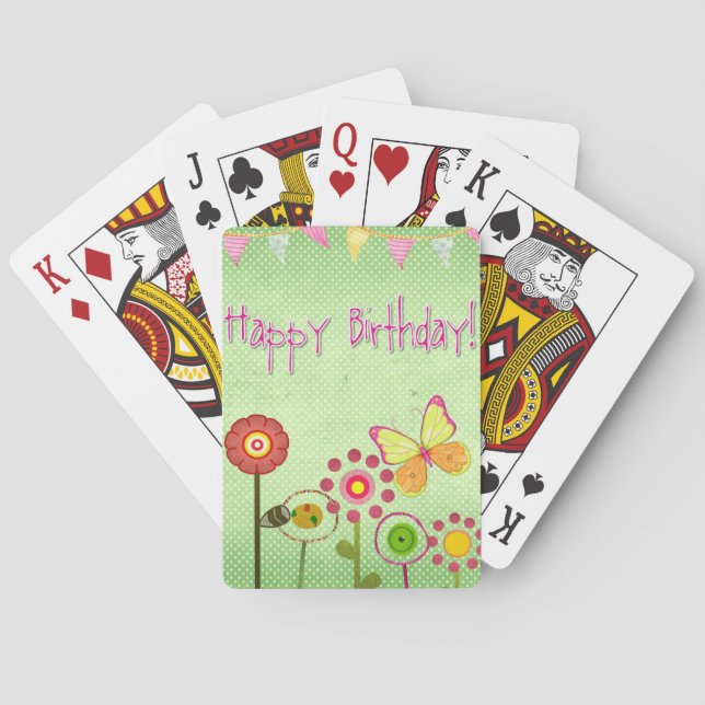 Happy Birthday Playing Cards (Back)
