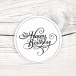 Happy Birthday Polka Dot Classic Round Sticker<br><div class="desc">Happy Birthday Stickers for your Friend's Birthday. A special touch for Friends & Family by sharing Birthday Stickers with them. Decorate tablecloths, treat bags, and napkins with them. Send Happy Birthday wishes or Birthday greetings with these stickers. Happy Birthday, Card Stickers, add something unique to a birthday card or gift...</div>