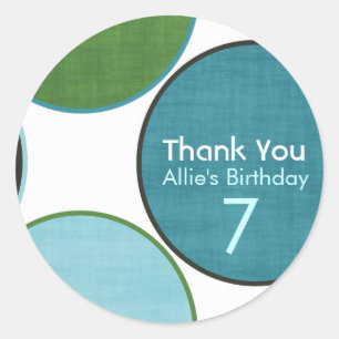 Happy Birthday Polka-Dot Customisable Stickers
