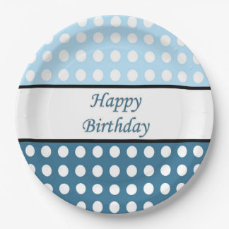 Happy Birthday Polka Dot Paper Plate
