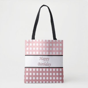Happy Birthday Polka Dot Tote Bag