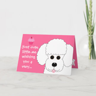Happy Birthday! Poodle Dog Art Card