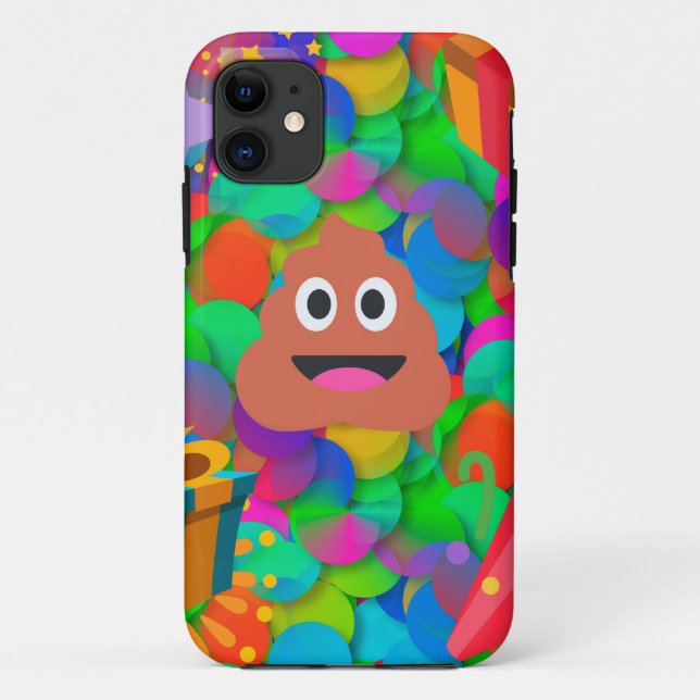 happy birthday poop emoji Case-Mate iPhone case (Back)