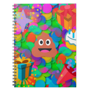 happy birthday poop emoji notebook