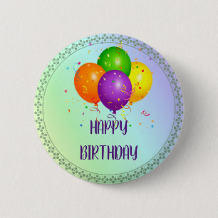 Happy Birthday, popular design, 6 Cm Round Badge