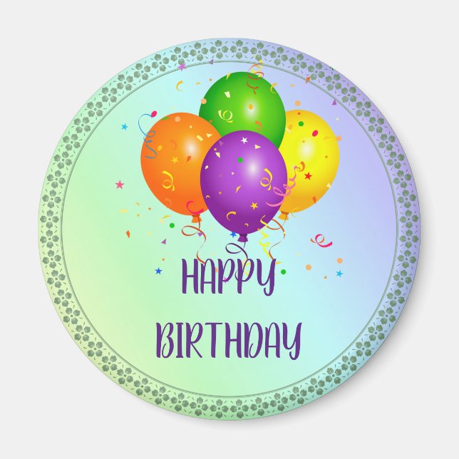 Happy Birthday, popular design, Magnet (Front)