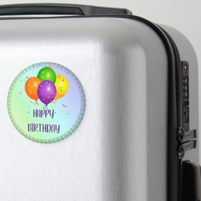 Happy Birthday, popular design, Magnet (In Situ (Luggage))