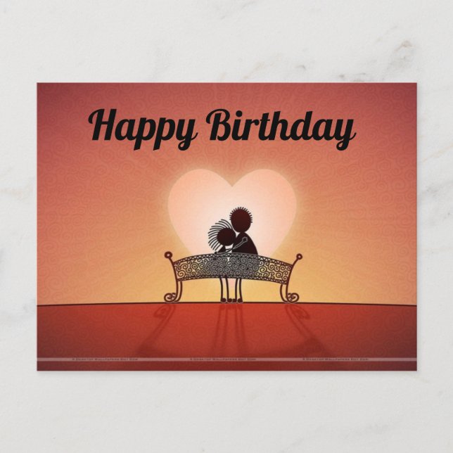 Happy Birthday post card  (Front)
