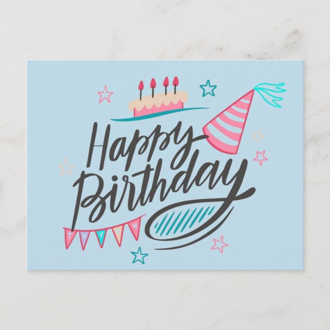 Happy Birthday Postcard (Front)