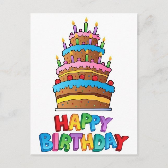 Happy birthday- postcard (Front)