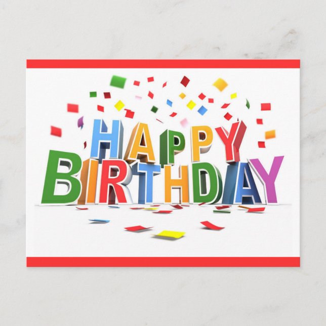 Happy Birthday Postcard (Front)