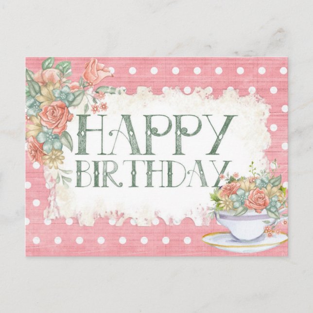 Happy Birthday Postcard (Front)