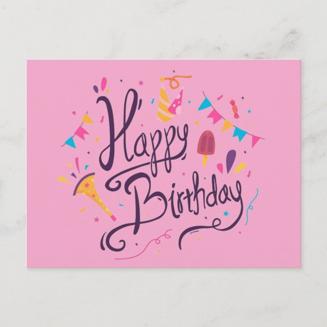 Happy Birthday Postcard (Front)