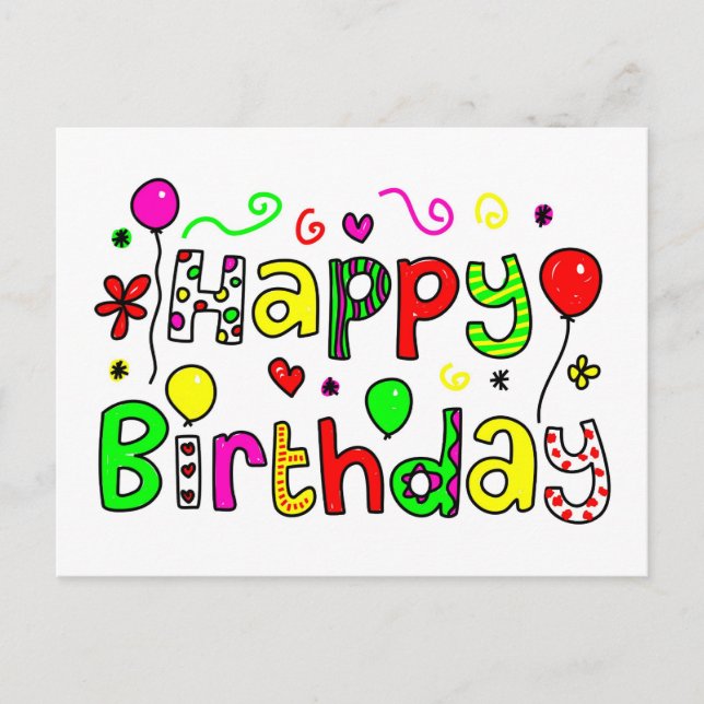 Happy Birthday Postcard (Front)