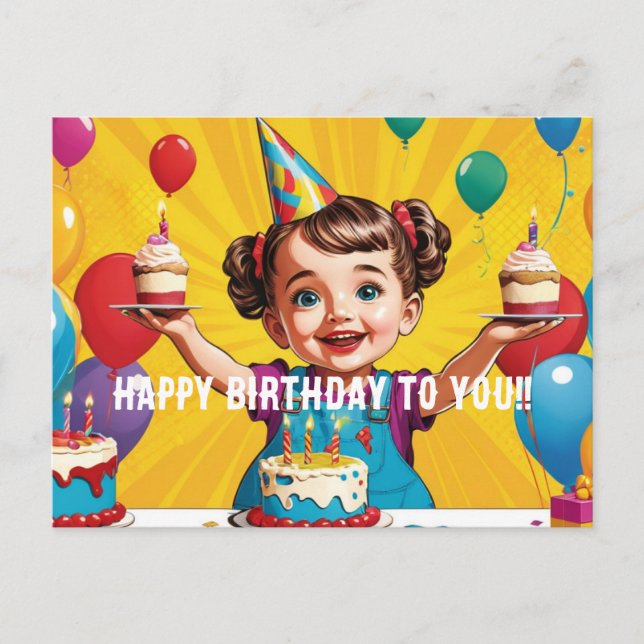 Happy birthday postcard (Front)