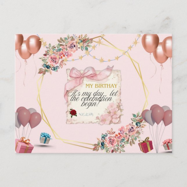 Happy Birthday  Postcard (Front)