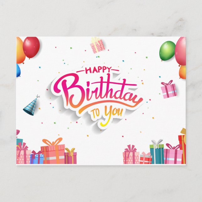 Happy Birthday Postcard (Front)