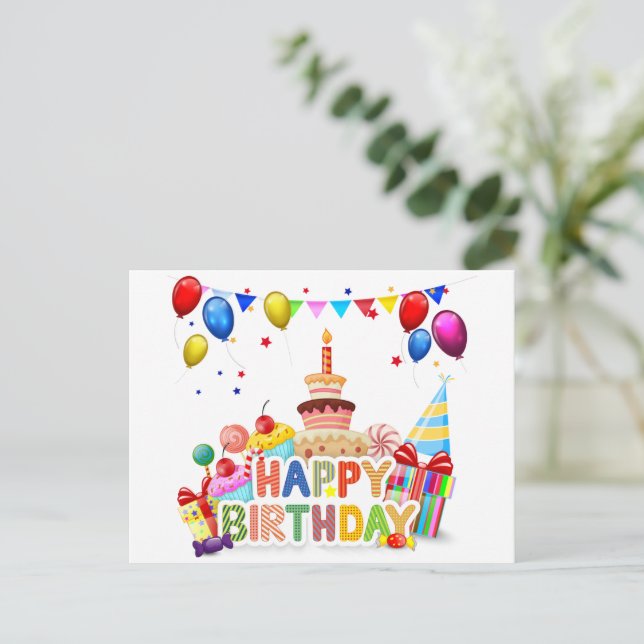 Happy Birthday Postcard (Standing Front)